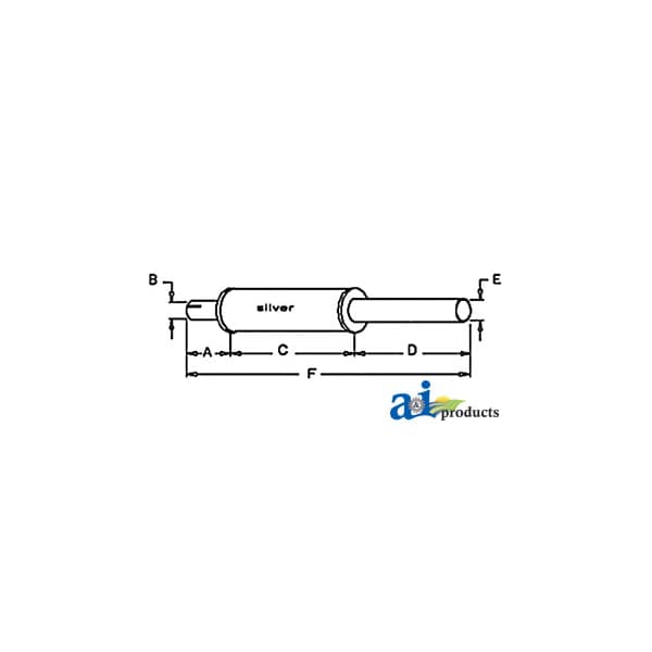 Muffler 32" x4" x4"